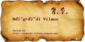 Nógrádi Vilmos névjegykártya